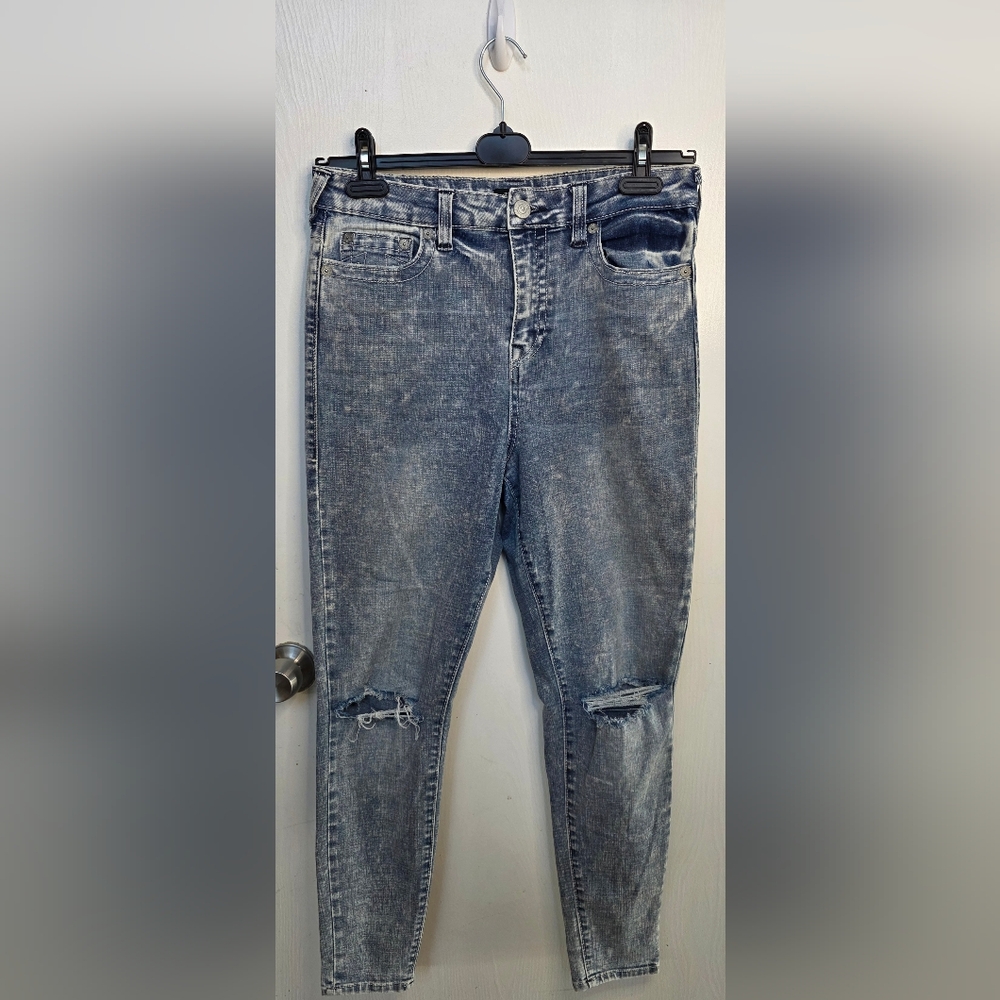 *2 For $40* True Religion Jennie Curvy High Rise Super Skinny Jeans - Light Blue